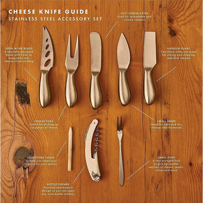 Cheeseboard Real Life Living Acacia 2 accessories 6 knives (Refurbished B)