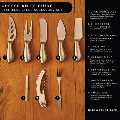 Cheeseboard Real Life Living Acacia 2 accessories 6 knives (Refurbished B)